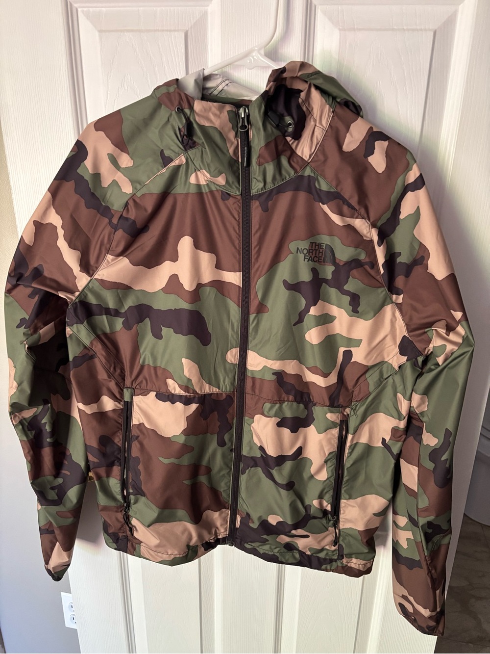The North Face Men’s Camo Hooded Windbreaker Jacket